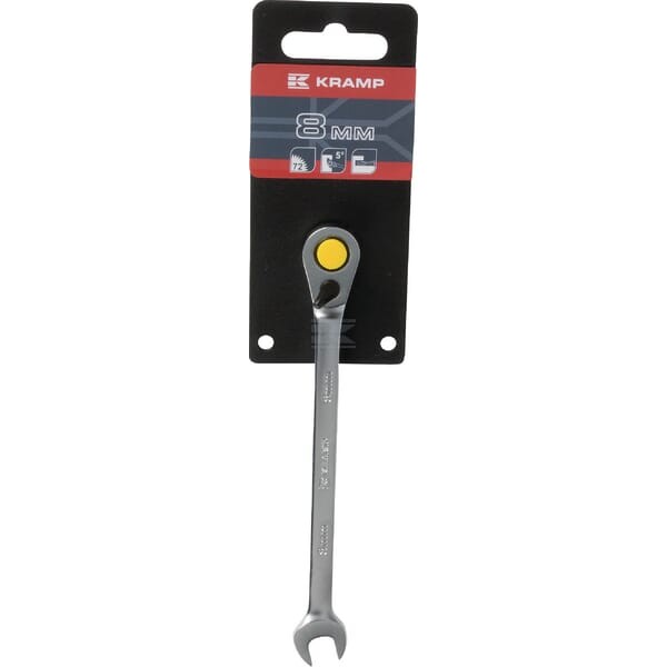 Klucz płasko-oczkowy z grzechotką, 8 1802030008KR | Exvi