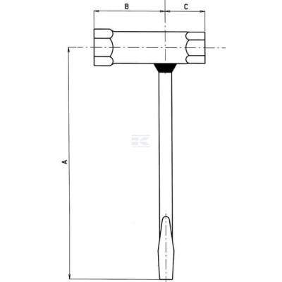 Klucz rurowy do świec zapłonowych, 13x19 mm FGP015167 | Exvi