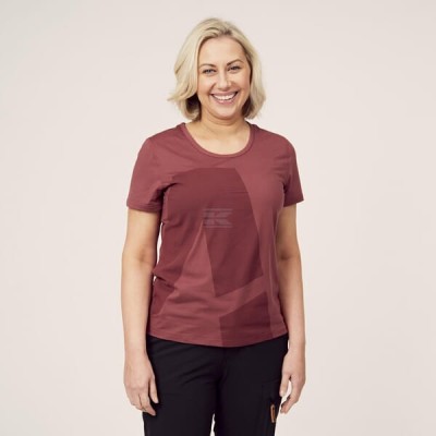Koszulka T-shirt, damska, czerwona KW507302212036 | Exvi