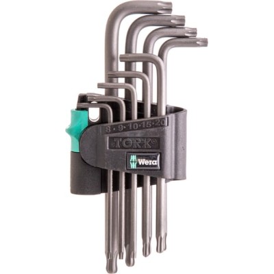 Zestaw kluczy wewnętrznych Torx Wera, 9 SC967PKL9 | Exvi