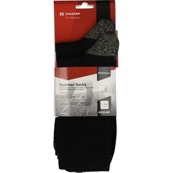 Skarpety letnie, czarne, (2 pary) KW12900060138 | Exvi