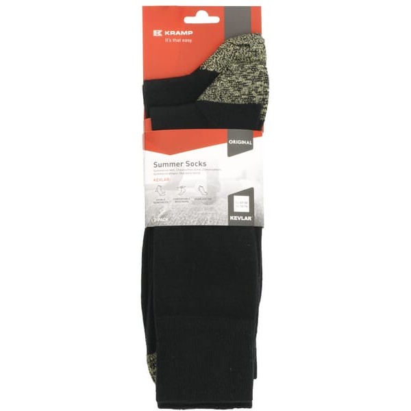 Skarpety letnie, czarne, (2 pary) KW12900060138 | Exvi