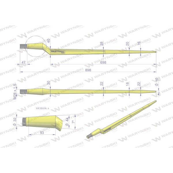 Ząb ładowacza CIĘŻKI uniwersalny Z L- 880 W9134-880W | Exvi