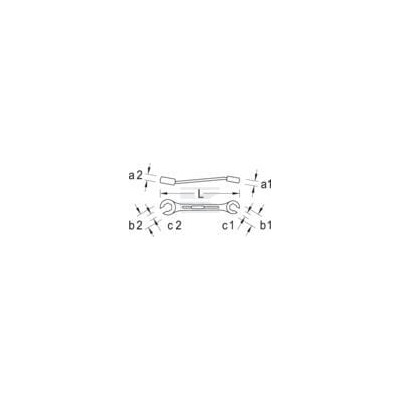 Klucz oczkowy otwarty, 19x22 mm, Gedore SL4001922 | Exvi
