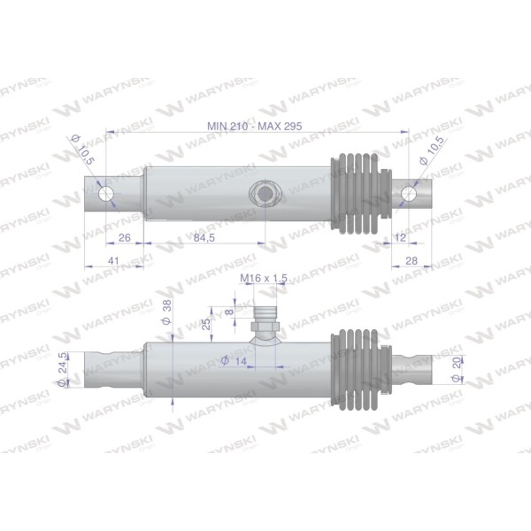 Cylinder hydrauliczny - siłownik SHN1P20H80Z | Exvi