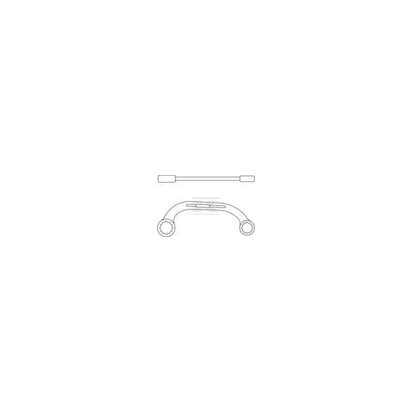 Klucz oczkowy wygięty, 15x17 mm, Gedore SL3041517 | Exvi