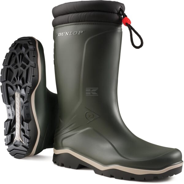 Kalosze, zielone ocieplane, Blizzard Dunlop K48606137 | Exvi