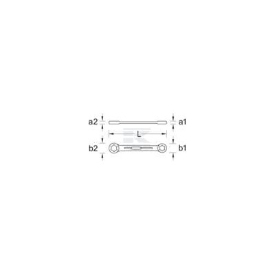 Klucz oczkowo-gięty, 12.9x16.7 mm, Gedore SLTX4E14E18 | Exvi