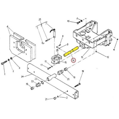 Sworzeń osi płaskiej C-330/360 ORYGINAŁ 50/83-309/1 | Exvi