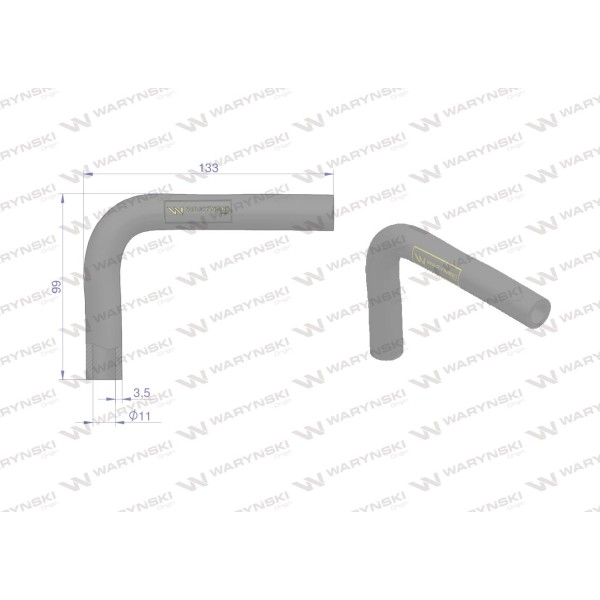 Przewód chłodnicy kolano 3065127R91. 3065127R1W | Exvi