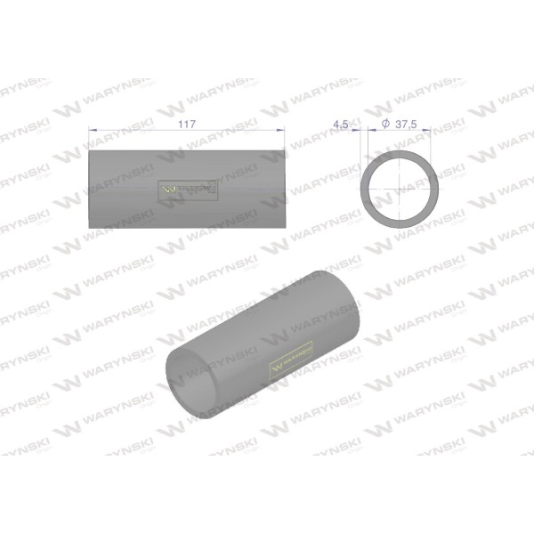 Przewód chłodnicy prosty 02310011 Waryński K37575W | Exvi