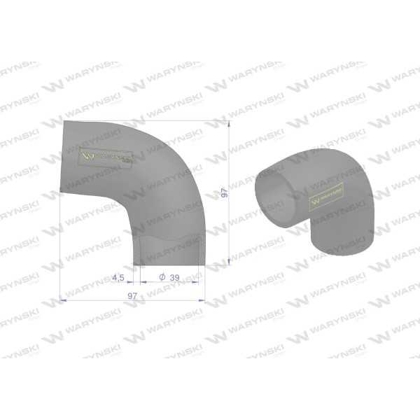 Przewód chłodnicy kolano 3132719R1 3132719R1W | Exvi