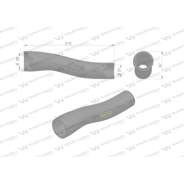 Przewód chłodnicy górny 3134507R1 Waryński 3134507R1W | Exvi