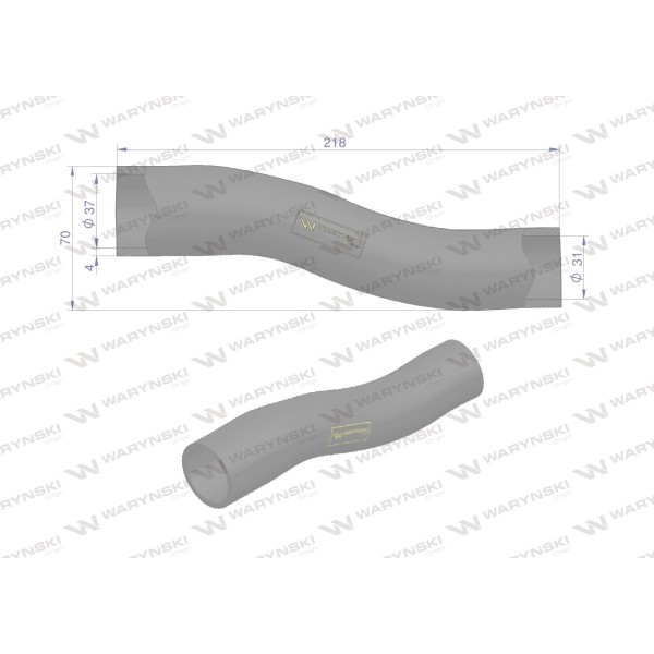 Przewód chłodnicy górny 3134506R1 Waryński 3134506R1W | Exvi