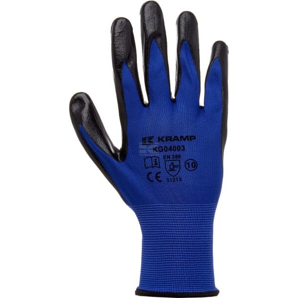 Rękawice robocze, niebieskie, Nylon 13G KG0400307 | Exvi