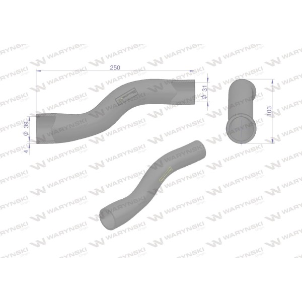 Przewód chłodnicy górny 3148117R1 Waryński 3148117R1W | Exvi
