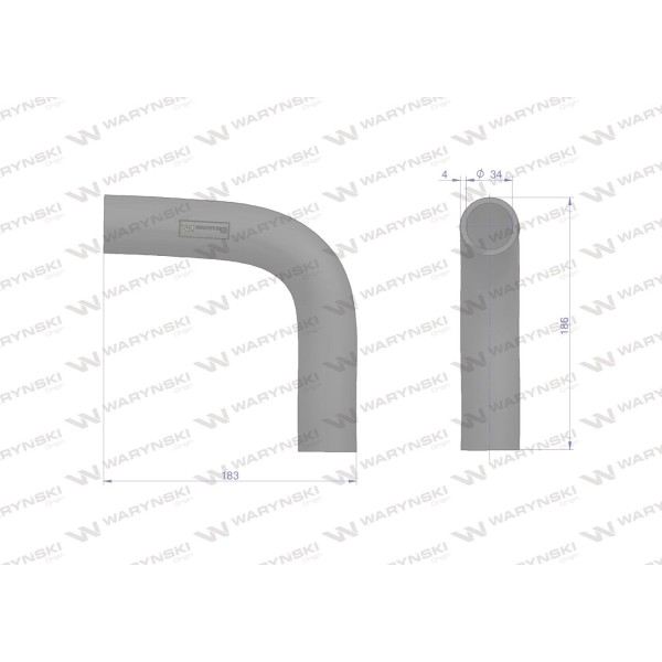 Przewód chłodnicy dolny 3044009R1 Waryński 3044009R1W | Exvi