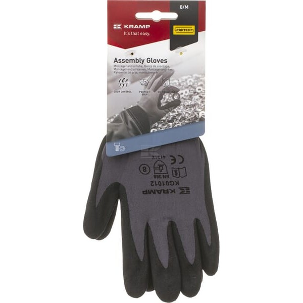 Rękawice robocze, szare Nylon 13G KG0101206 | Exvi