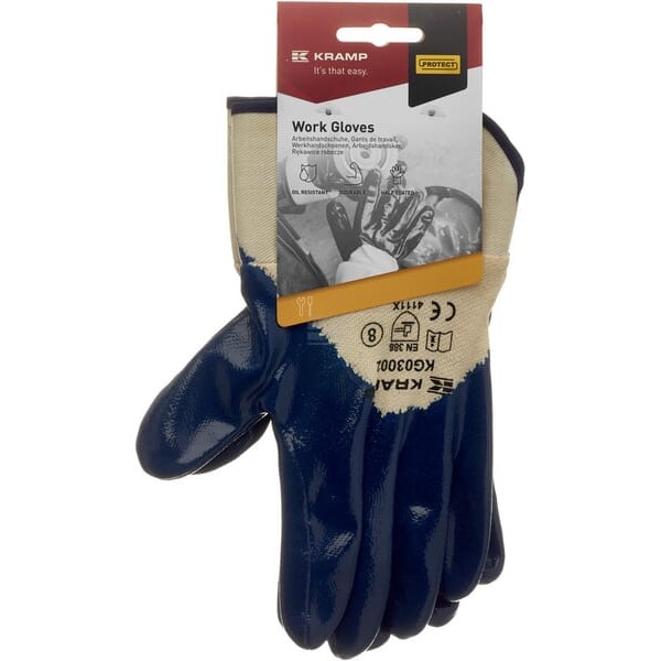 Rękawice robocze roz. 8/M niebieskie KG0300208 | Exvi