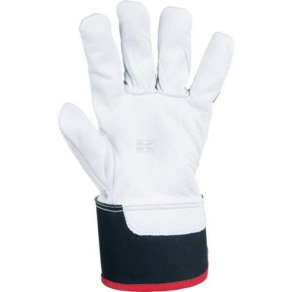 Rękawice robocze, czarno/białe skóra KG0300408 | Exvi