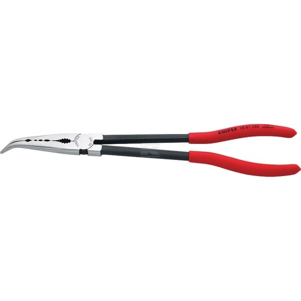 Szczypce płaskie montażowe, wygięte 280 mm TA2881280 | Exvi