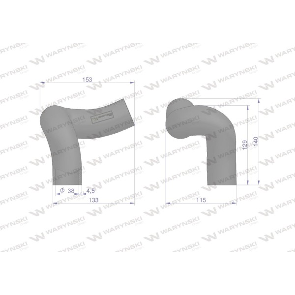 Przewód chłodnicy górny T23534 Waryński T23534W | Exvi