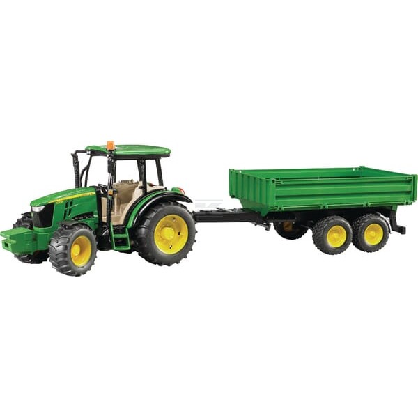 Ciągnik John Deere 5115M z przyczepą, Bruder U02108 | Exvi