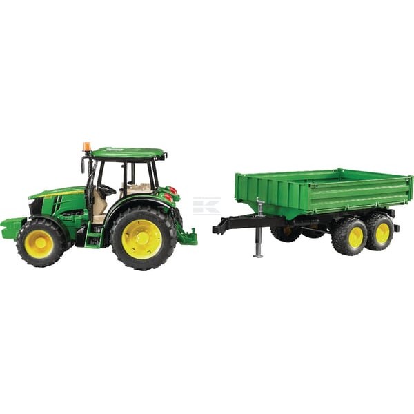 Ciągnik John Deere 5115M z przyczepą, Bruder U02108 | Exvi
