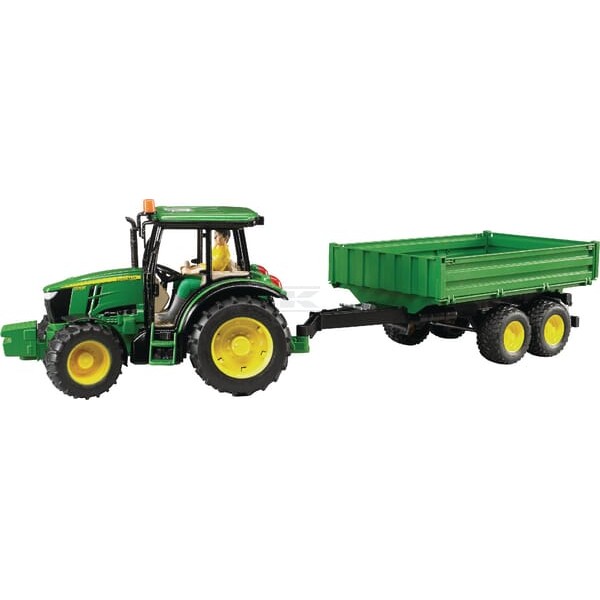 Ciągnik John Deere 5115M z przyczepą, Bruder U02108 | Exvi