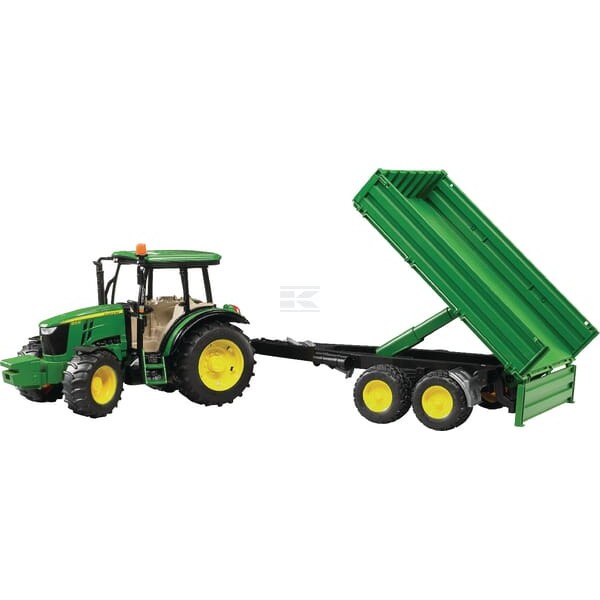 Ciągnik John Deere 5115M z przyczepą, Bruder U02108 | Exvi