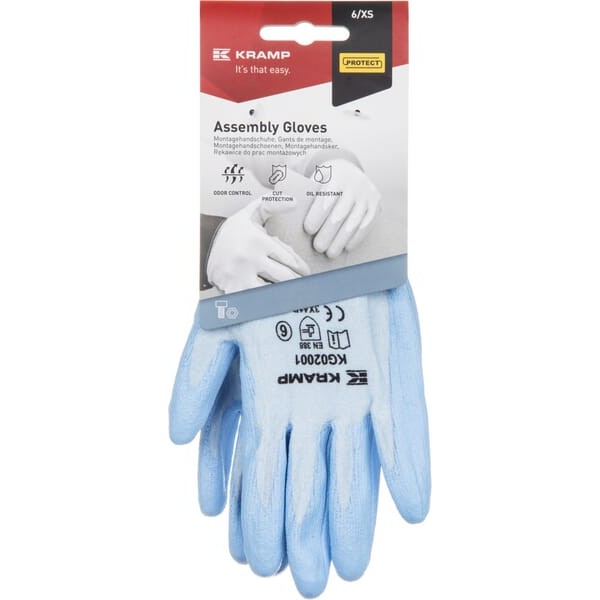 Rękawice robocze roz. 9/L niebieskie KG0200109 | Exvi