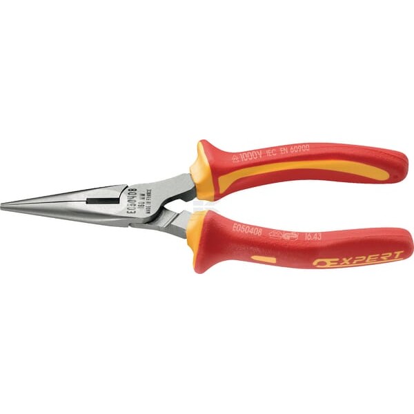 Szczypce wydłużone proste VDE 1000V 160 mm E050408 | Exvi