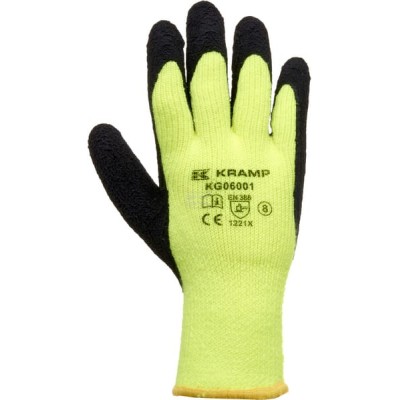 Rękawice robocze, zimowe, żółte, Nylon KG0600108 | Exvi
