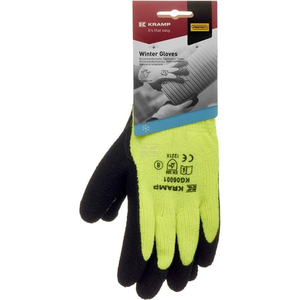 Rękawice robocze, zimowe, żółte, Nylon KG0600108 | Exvi