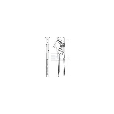 Szczypce do rur nastawne Gedore, czarne 10" TA14210TL | Exvi