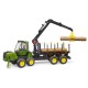 Ciągnik John Deere z przyczepą samozaładowczą U02133 | Exvi