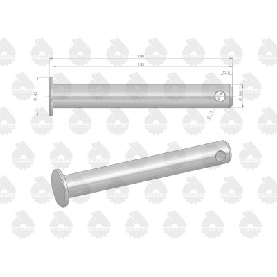 Sworzeń korpusu zaczepu górnego C-330 42/41-001/0 | Exvi