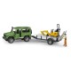 Samochód Land Rover z lawetą i minikoparką U02593 | Exvi
