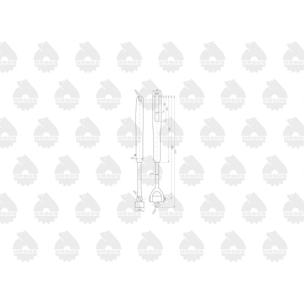 Wieszak lewy MF3 3512 MF255 ORYGINAŁ 1663843M91U | Exvi