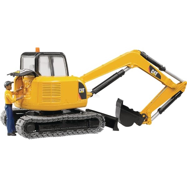 Minikoparka CAT + robotnik, Bruder U02466 | Exvi