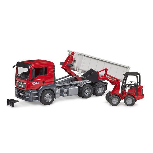 Ciężarówka MAN TGS ze skipem i ładowarką U03767 | Exvi