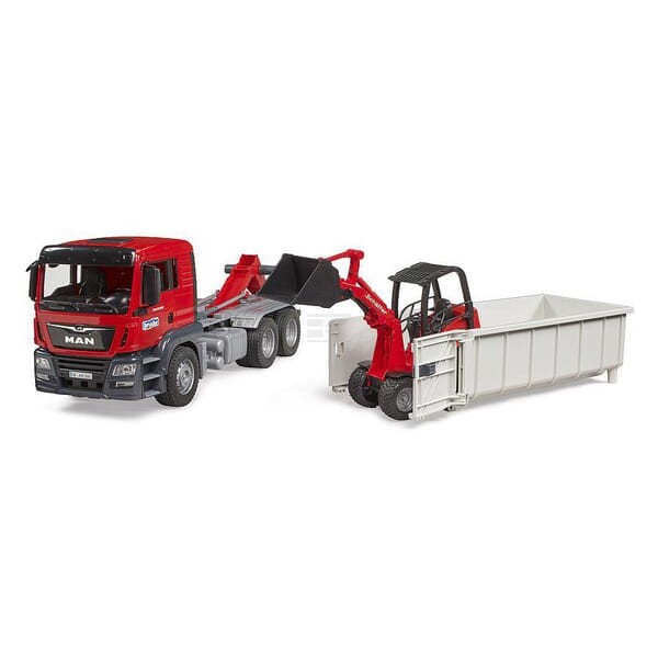 Ciężarówka MAN TGS ze skipem i ładowarką U03767 | Exvi