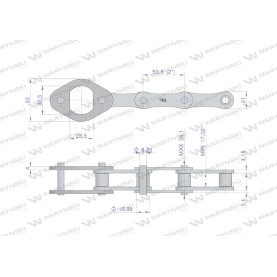 Zestaw naprawczy łańcucha 216B-3Ps+ K216B-3PS+OD | Exvi