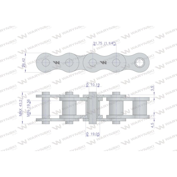 Zestaw naprawczy łańcucha 20B-1X3Ps+ K20B-1X3L+Z | Exvi