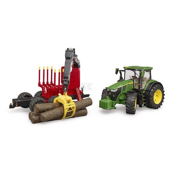 Ciągnik John Deere 7R 350 z przyczepą U03154 | Exvi