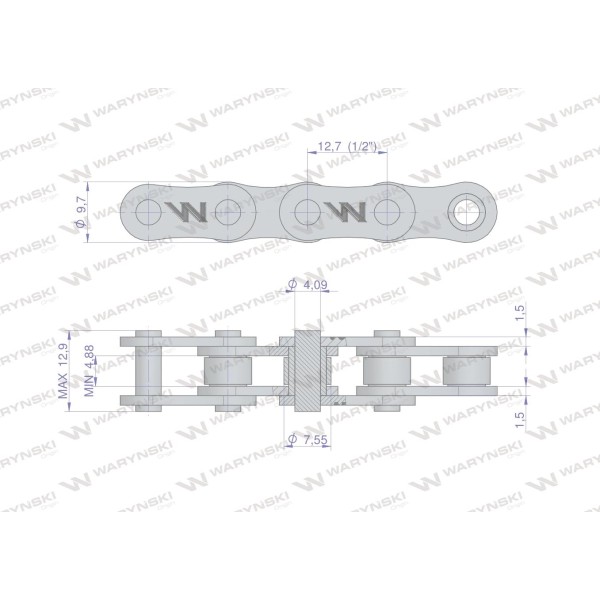 Łańcuch 083-1 (R11/2 x 3/16) 5 m zastosowanie L083-1 | Exvi
