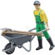 Figurka rolnika z taczką, Bruder U62610 | Exvi