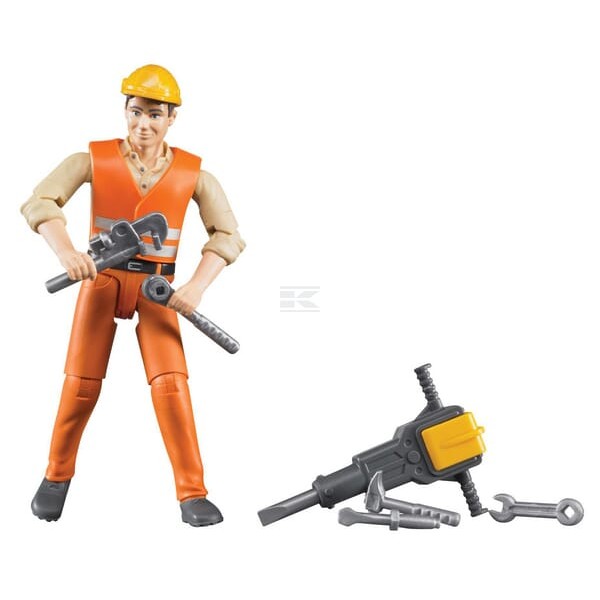 Zabawka figurka robotnika z akcesoriami U60020 | Exvi