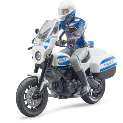 Motocykl policyjny Scrambler Ducati z figurką U62731 | Exvi