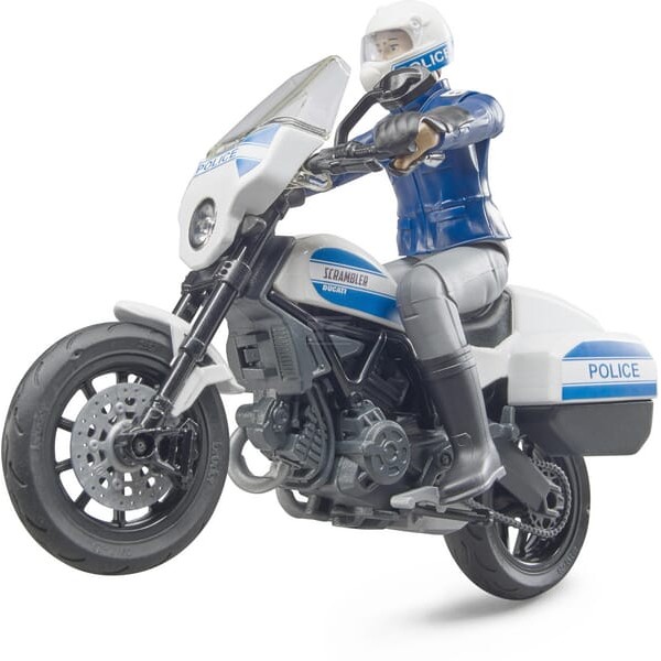Motocykl policyjny Scrambler Ducati z figurką U62731 | Exvi